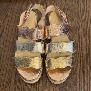 Marc Fisher Platform Metallic Sandals